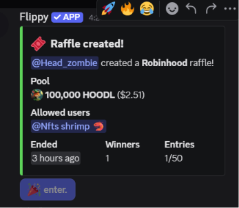 ZombiesQuadnFts's tweet photo. The 200,000 $Hoodl giveaway winners have been officially chosen🎉
Huge congratulations to all the lucky winners! Check your notifications to see if you won.
Missed out this time? Don't worry—more giveaways and exclusive rewards are coming soon. Join our Discord to stay updated!🚀 https://t.co/ULw2M58E8h