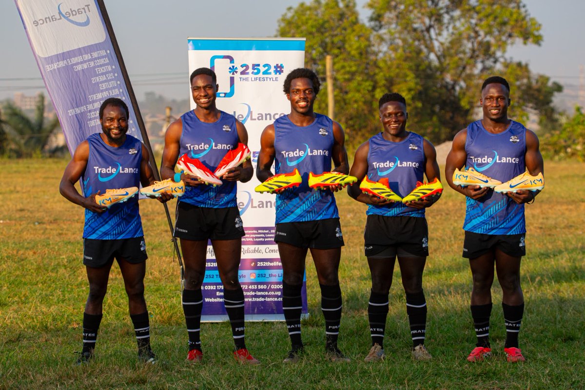 ElvisTrich's tweet photo. #TLPayForPirates
Big shoutout to @tradelanceug the incredible partners of @piratesrugbyUG for officially delivering the team's warm-up vests and players’ boots ahead of their match against the Rujumba7s. 

Through their Corporate Social Responsibility (CSR) initiatives, Trade Lance continues to make a lasting impact on local communities and the rugby fraternity, elevating both performance and quality of life.