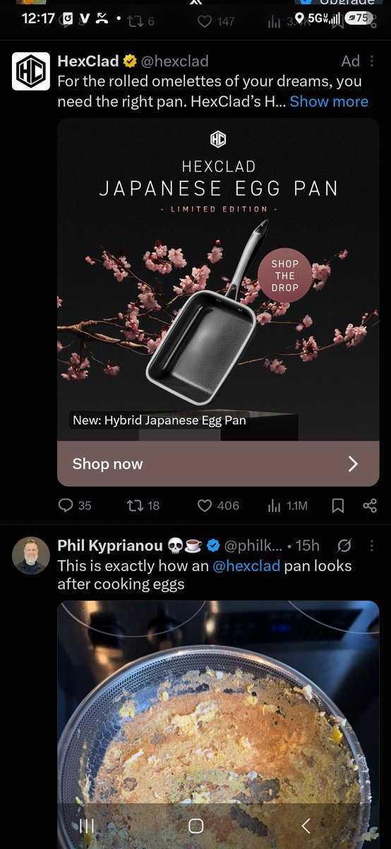 captain_blades's tweet photo. @philkyprianou @hexclad Lmao https://t.co/WcvoQMlBjk