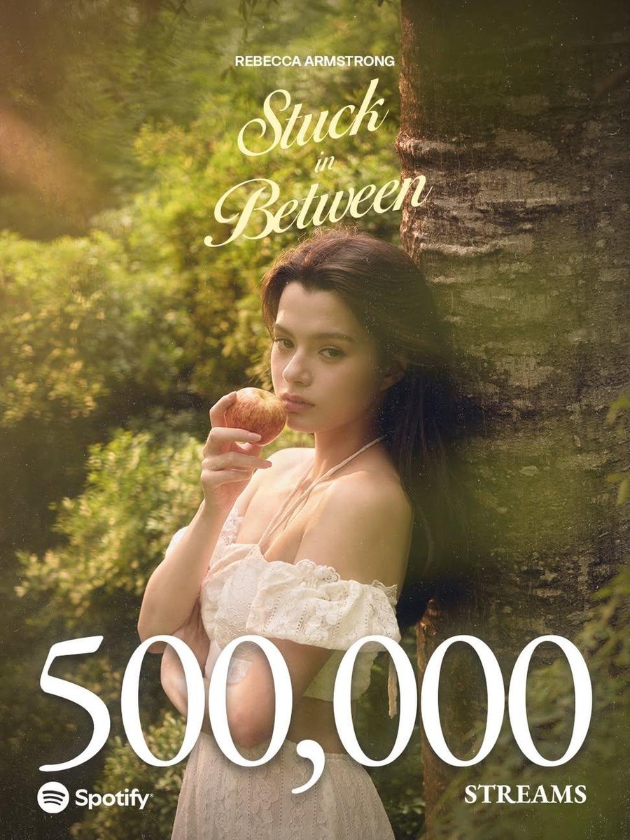 becky_support_'s tweet photo. 500k streams on Spotify for Stuck in Between 🍎🌸🧺 thank you for all the love!

@AngelssBecky 🫶🏻
@beckyentofc
@signedbywild

#StuckInBetweenRebeccaArmstrong
#beckysangels 
#BeckyArmstrong 
#BeckyEntertainment 
signedbywild | Becky Entertainment Post https://t.co/Ek6trQEnEL