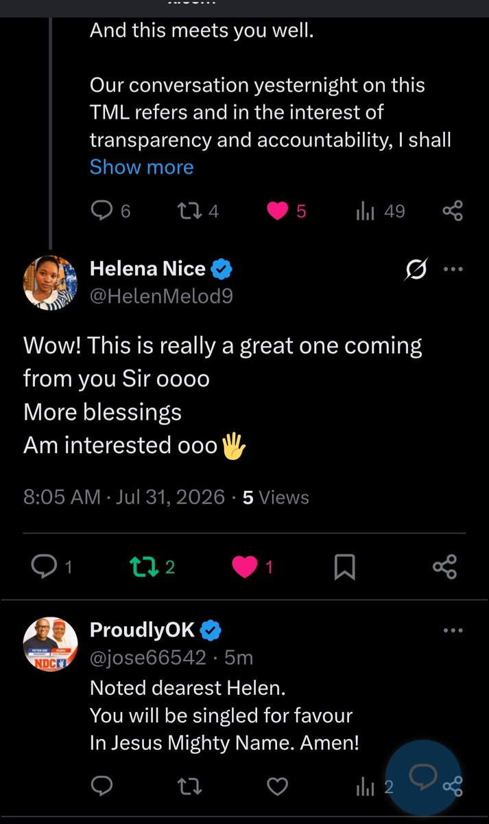 jose66542's tweet photo. SPECIAL HONOR: HSD 💛

To @HelenMelod9 

Helena Nice. 
Dazzling Helen. 

Consistency. Grace. 

"Education is Key"

For your beautiful spirit, 

a TOKEN OF N3000 AIRTIME. 

Not to show off. 

But to say: YOU ARE SEEN. 

YOU ARE VALUED.

May the Lord 
single you for favour 

and lift you above all. 

Amen 🙏💫

#ProudlyOK #HSD #Mutuals
