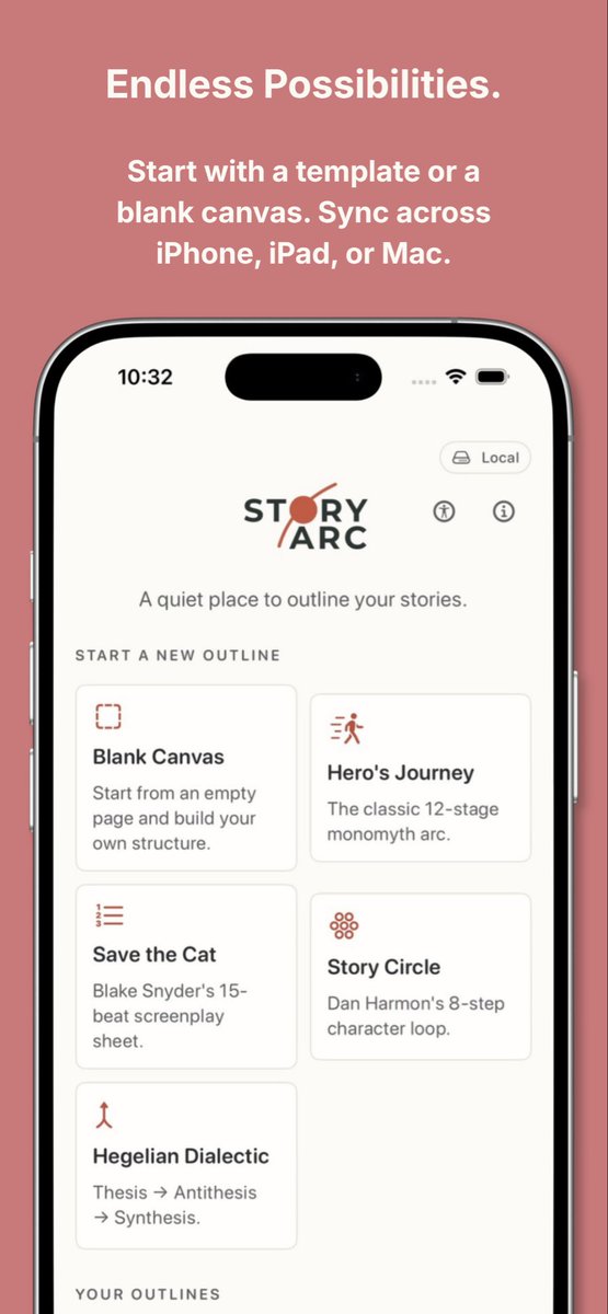 jacoblauritzen's tweet photo. I was watching my daughter struggle to organize her ideas as she took a creative writing class, so I made an app to help her out. I call it Lauritzen Story Arc. It’s a story outlining app with super powers. Check it out!

https://t.co/68fAMRNQAO… https://t.co/0z1YFsCa9q