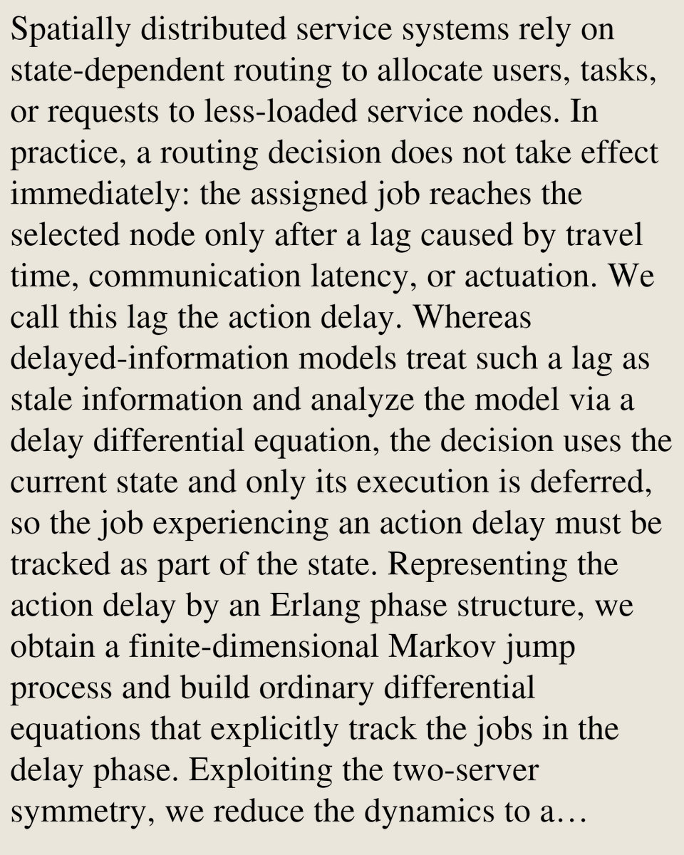 CSPerfPapers's tweet photo. Load balancing in parallel infinite-server queues with action delay via phase representation

Kazuma Abe, Tuan Phung-Duc
https://t.co/PQR1zTt6o5 [𝚌𝚜.𝙿𝙵 𝚖𝚊𝚝𝚑.𝙿𝚁] https://t.co/vfg3L7K6NU