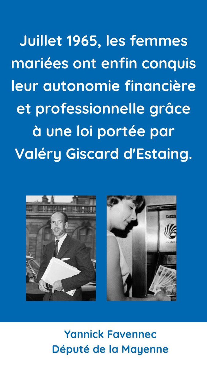yfavennec's tweet photo. Les réformes de Valéry Giscard d’Estaing ( Ministre et Président ) ont révolutionné la vie des femmes dans la société française. 
#lois #autonomiedesfemmes
@Fondation_VGE @LGiscardEstaing @Dbussereau https://t.co/2j8whg4YtU