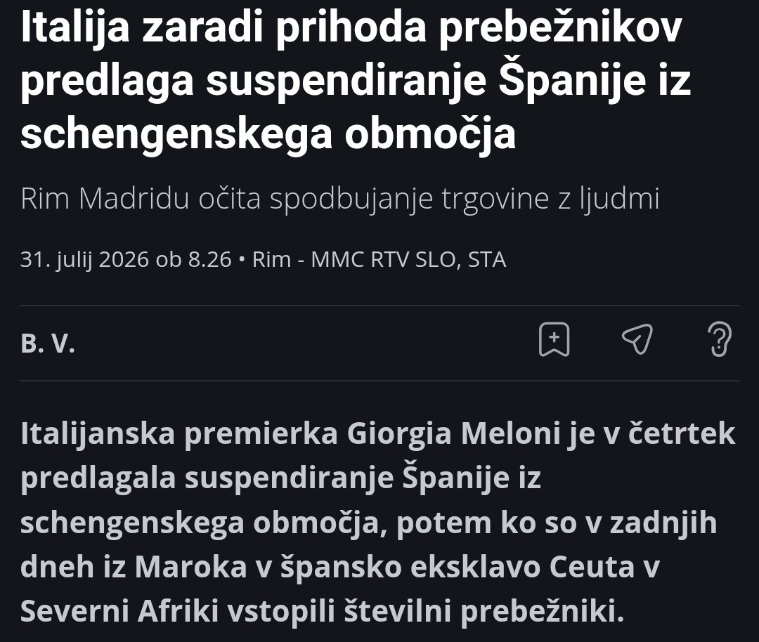 LukaSvetina's tweet photo. Kakšni prebežniki, @RTV_Slovenija ? Gre za invazijo ilegalnih migrantov, večinoma mladih maroških moških. Od česa "bežijo"? Morda od svetovnega prvenstva v nogometu, ki ga bo Maroko gostil 2030, zaradi česar maroška vlada gradi drage stadione? Pedro Sanchez ogroža EU varnost. https://t.co/9OKYxX6ZL8