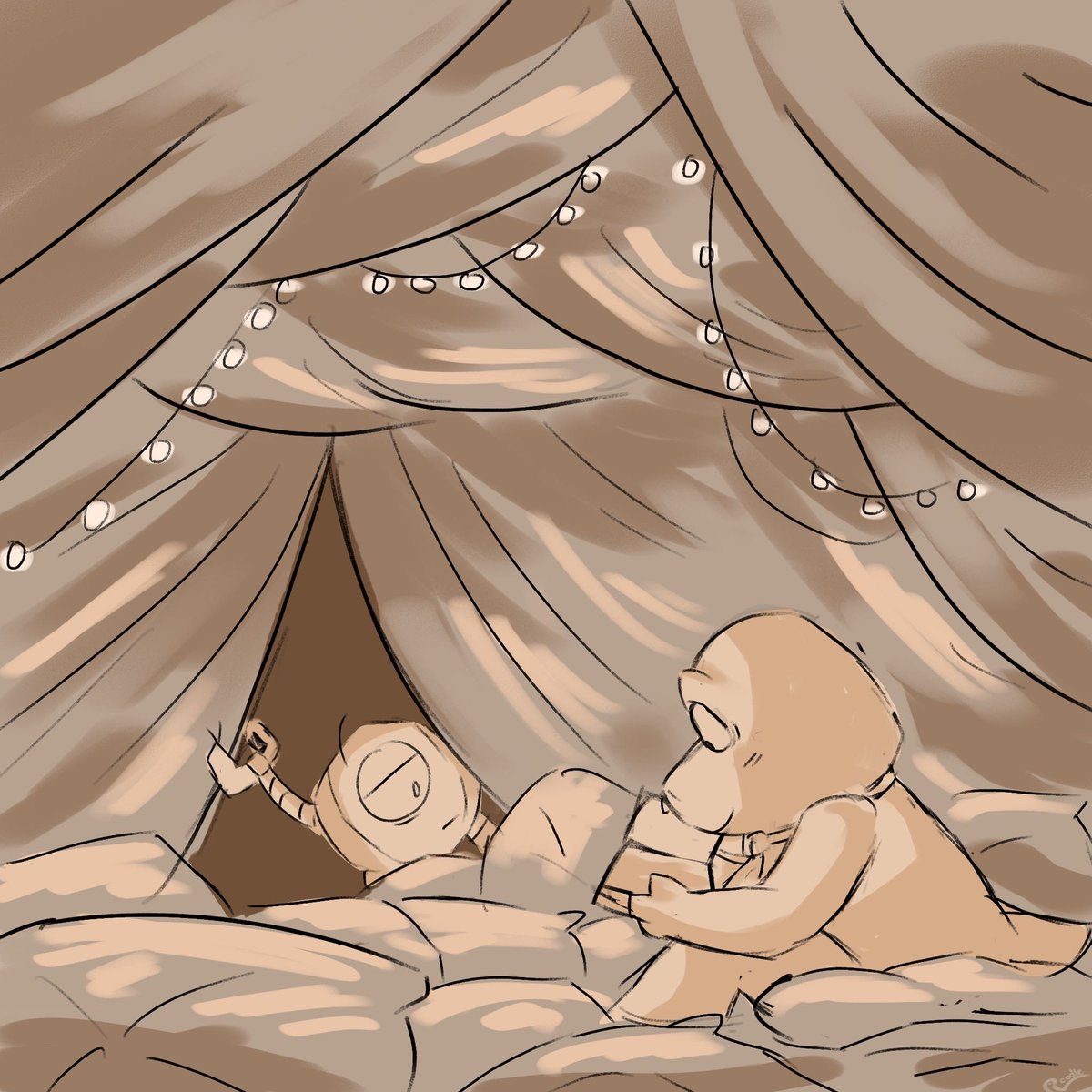 DailyGobbles's tweet photo. His personal pillow fort to read (Day 35) #gameoverse #gobbles https://t.co/PSZKAtPaCl