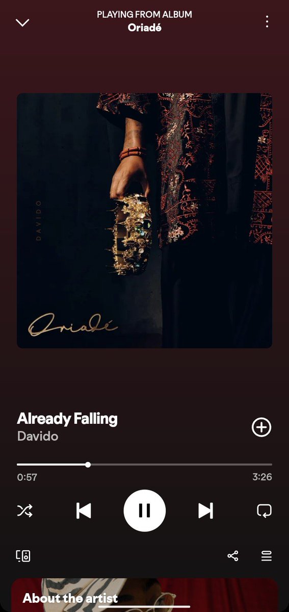 Omah_dave's tweet photo. This particular song bruh 😭 https://t.co/CnPN0TaMjJ