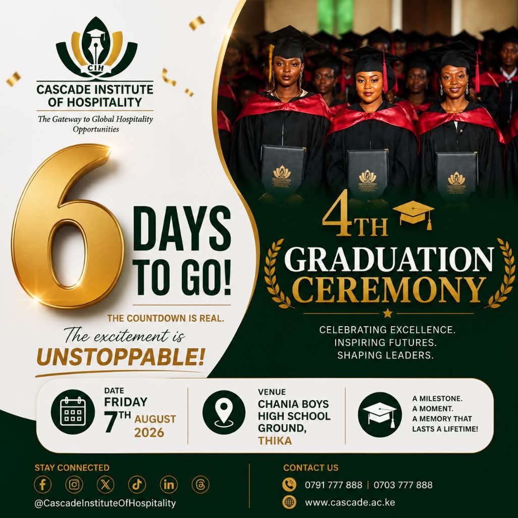 CIH_KE's tweet photo. 🔥 𝗢𝗡𝗟𝗬 𝟲 𝗗𝗔𝗬𝗦 𝗧𝗢 𝗚𝗢! 🎓⏳

The countdown is getting louder... and the excitement is impossible to ignore!

In just 𝟲 𝗱𝗮𝘆𝘀, we will witness dreams become reality as the CIH proudly celebrates its 𝟰𝘁𝗵 𝗚𝗿𝗮𝗱𝘂𝗮𝘁𝗶𝗼𝗻 𝗖𝗲𝗿𝗲𝗺𝗼𝗻𝘆. https://t.co/aG3e1NVUkw