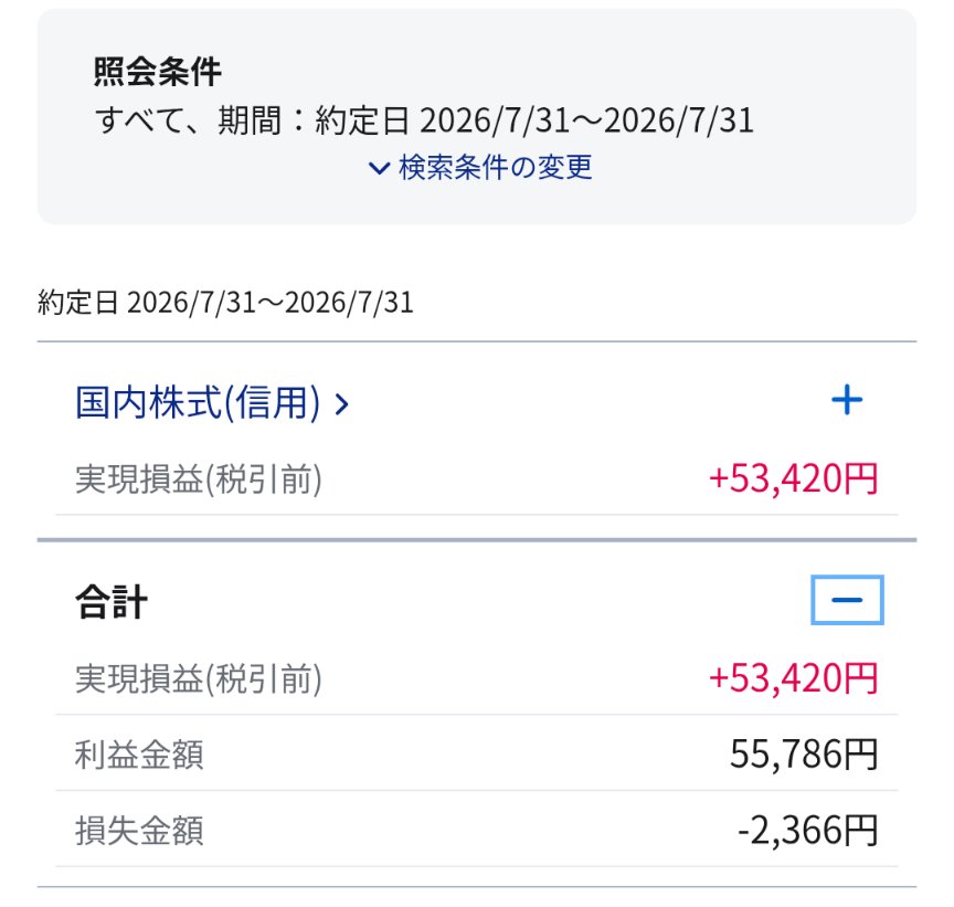moon_2534h's tweet photo. 7/31 +53420円
半導体リバってくれて嬉しい🥹
主にJX金属、ソフトバンクでトレード
来週も続いてくれるといいな https://t.co/FA9V6EsYzq