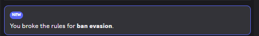 Bobdatuff's tweet photo. it seems like this is a false suspend on discord 
@discord could ya help me? https://t.co/i56oFxyF7K