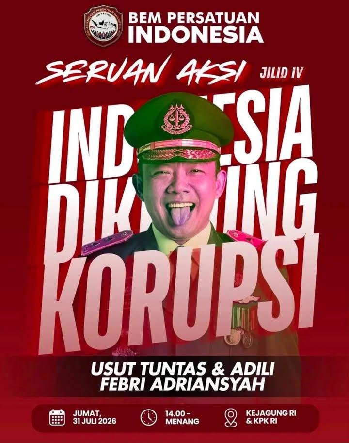 glxssie's tweet photo. DEMO HARI INI (31/7/26) ‼️‼️

Aksi unjuk rasa kembali digelar di depan Gedung Kejaksaan Agung, Jakarta, Jumat (31/7). Berdasarkan seruan aksi yang beredar, demonstrasi mengusung tema “Mengawal Febri dan UU Perampasan Aset.”

Dalam poster seruan, massa menyampaikan dua tuntutan utama, yakni meminta penuntasan dan keadilan dalam perkara yang berkaitan dengan Febri Adriansyah serta mendesak pengesahan RUU Perampasan Aset.

.