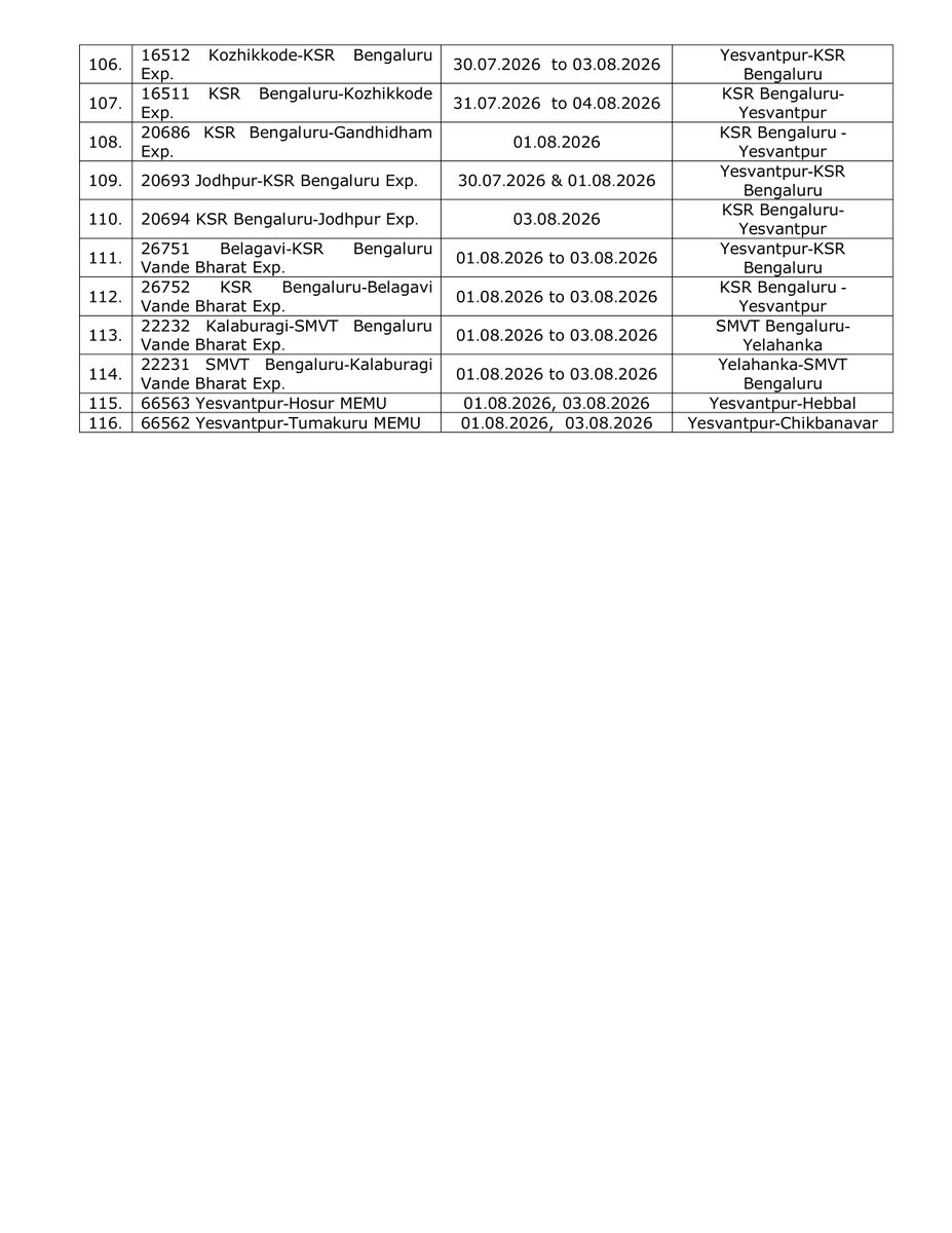 drmsbc's tweet photo. Partial Cancellation of trains: https://t.co/cBNDGwuyyX