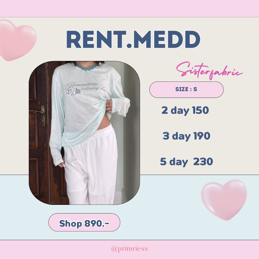 primriess's tweet photo. #เช่าsisterfabric 

สีmint สุดฮิตต🪷. 

📍add line for booking
( รบกวนแจ้งล่วงหน้าก่อนจอง 3วันด้วยน้า )

#เช่าstylish_shop  #เช่าstylistshop #ส่งต่อduexstudio #ส่งต่อsistersfabric #เช่าbenabakerr https://t.co/y2F8ZjfXuz