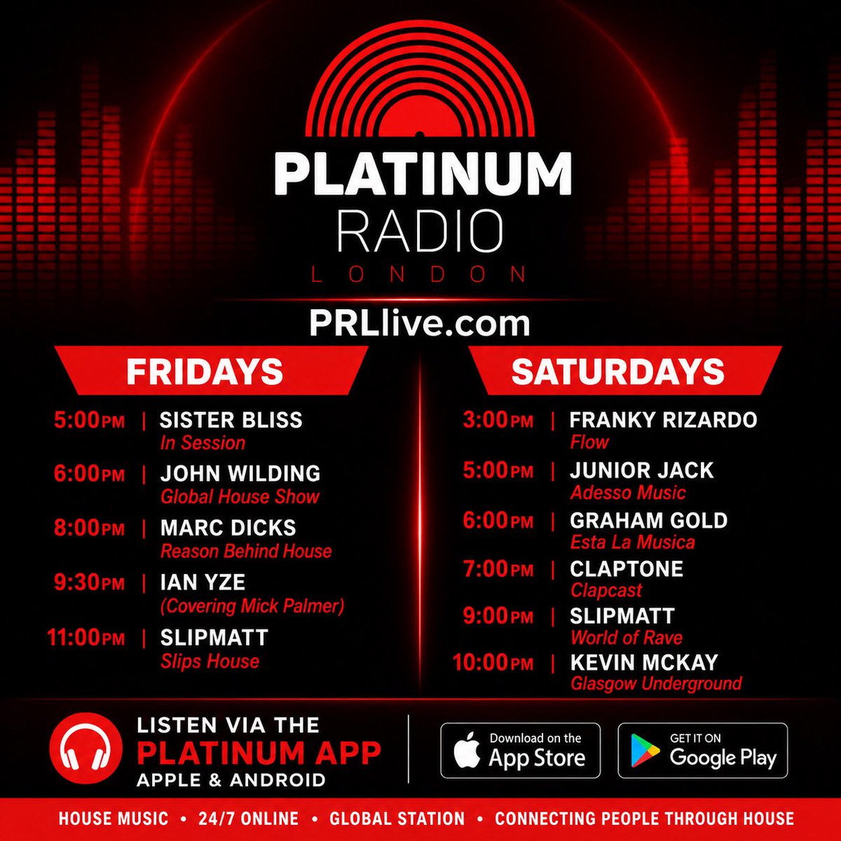 platinumradio15's tweet photo. Weekend soundtrack #housemusic 
https://t.co/2Zy3FyTmYX https://t.co/1F9Pn98gk7