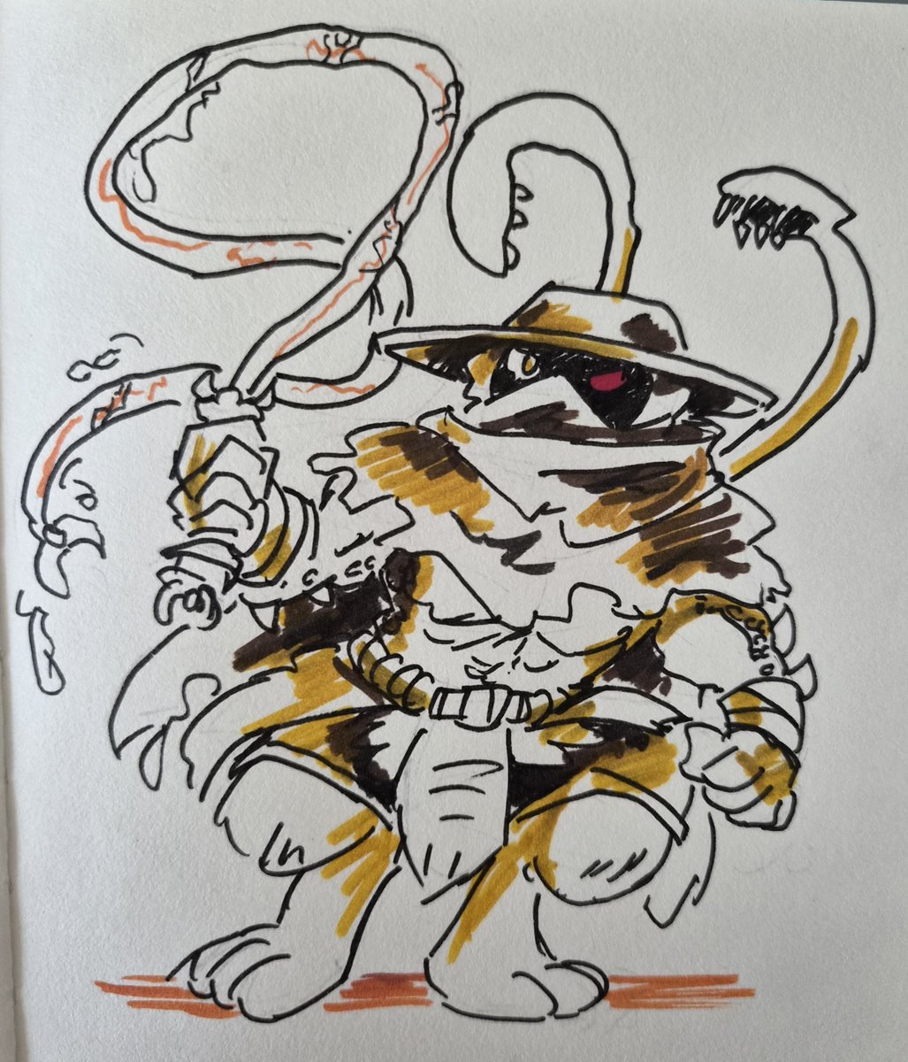 SmaggTheSmug's tweet photo. Last minute #artfight revenge on Strangerwithastick! His character, Kaizo. https://t.co/1tgxJVrNFl