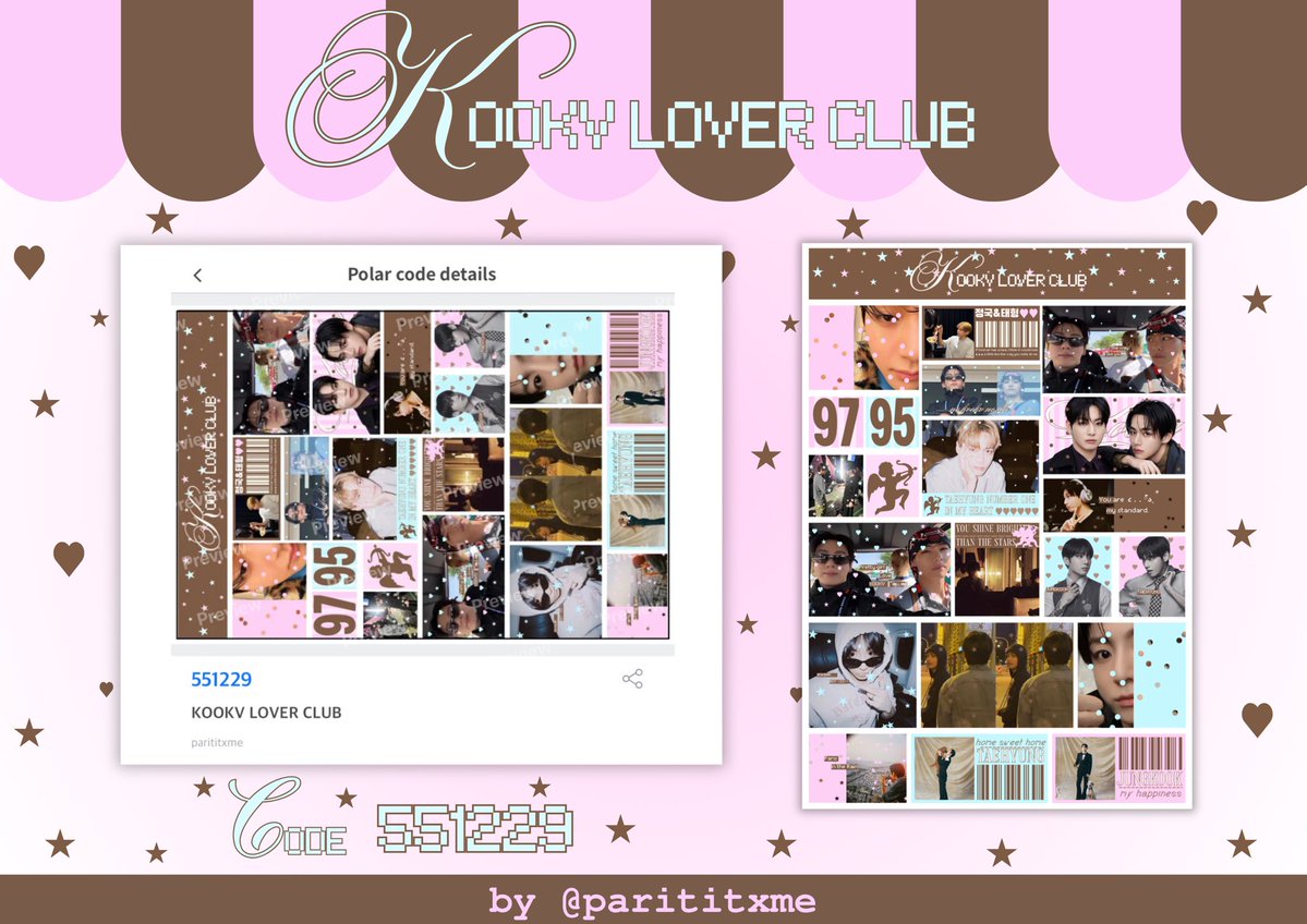 parititxme's tweet photo. 𓂂 ִ𝒦indly rt be𝒻ore use . . . 🤲🏻💕

✿ KOOKV LOVER CLUB ( ตู้ moshi moshi )

𝒞ode 📂 : 551229

ใครปริ้นแล้ว มาอวดกันได้นะคับ🏄🏻‍♀️🍵
𝒟o not repost &amp; personal use only ჱ̒⸝⸝> ·̫ <⸝⸝ᐡ💘⭐️

#artworkอาร์มี่ https://t.co/MVlyO6r23Q