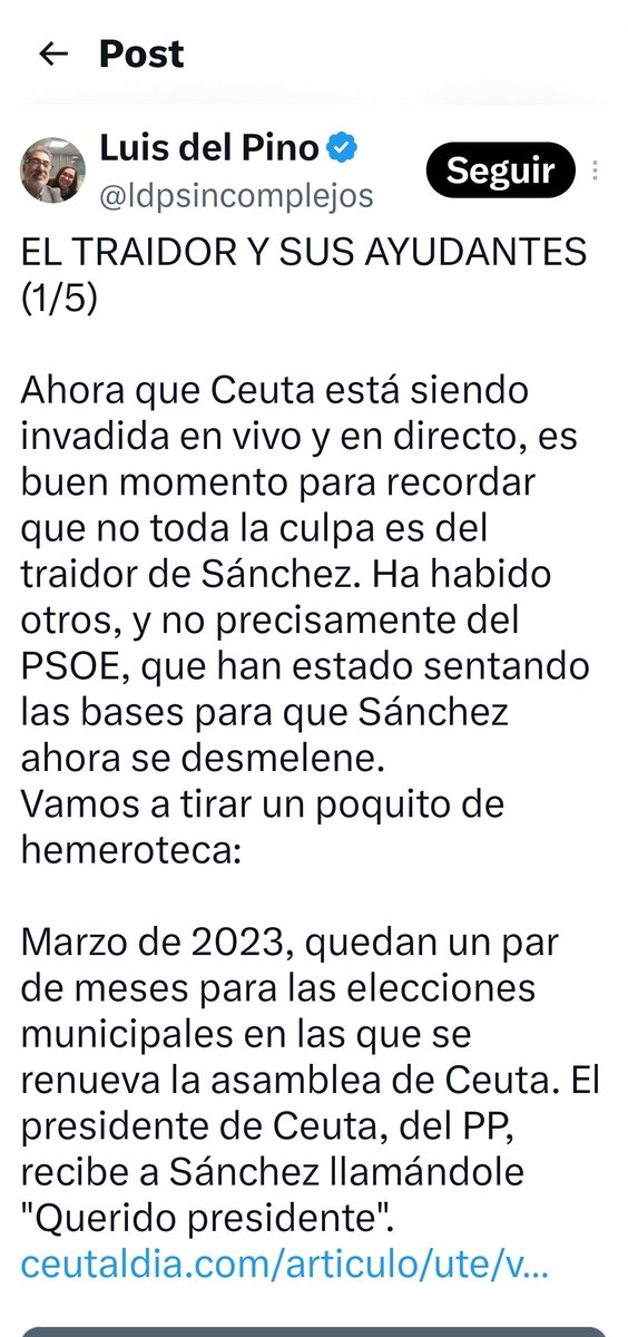 totalitarito's tweet photo. Buenos días Sr. Luís del Pino @ldpsincomplejos, he ido a compartir esto y me he encontrado que me tiene usted bloqueado 😳. Creo recordar que fue en pandemia cuando trabajaba Ud. en estadio por una discrepancia que le comenté sobre una opinión.
Solo decirle q soy seguidor suyo... https://t.co/XpjftlLlyX
