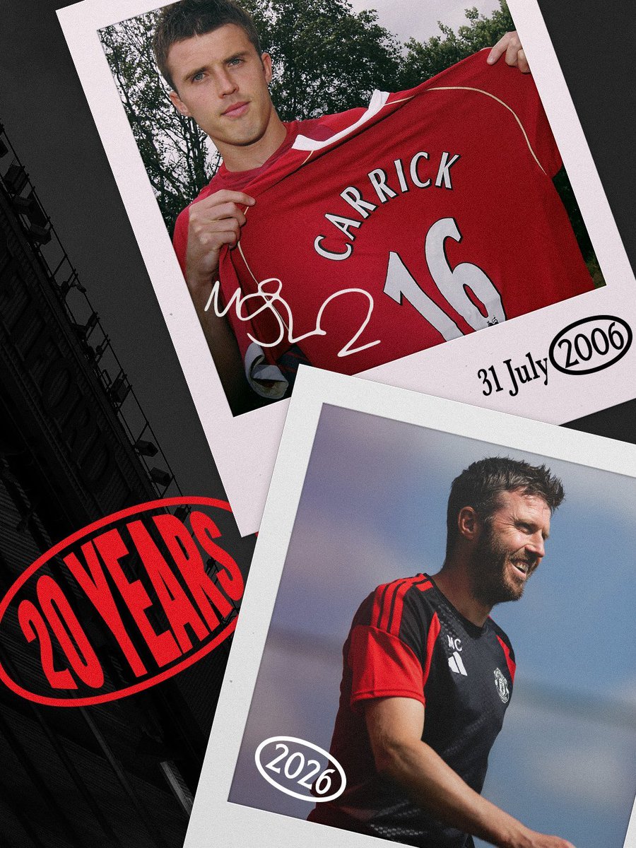 SimplyUtd's tweet photo. 📅 On this day 20 Years ago, Michael Carrick signed for Manchester United 

Gaffer ❤️🫡 https://t.co/93ULDXfqpr