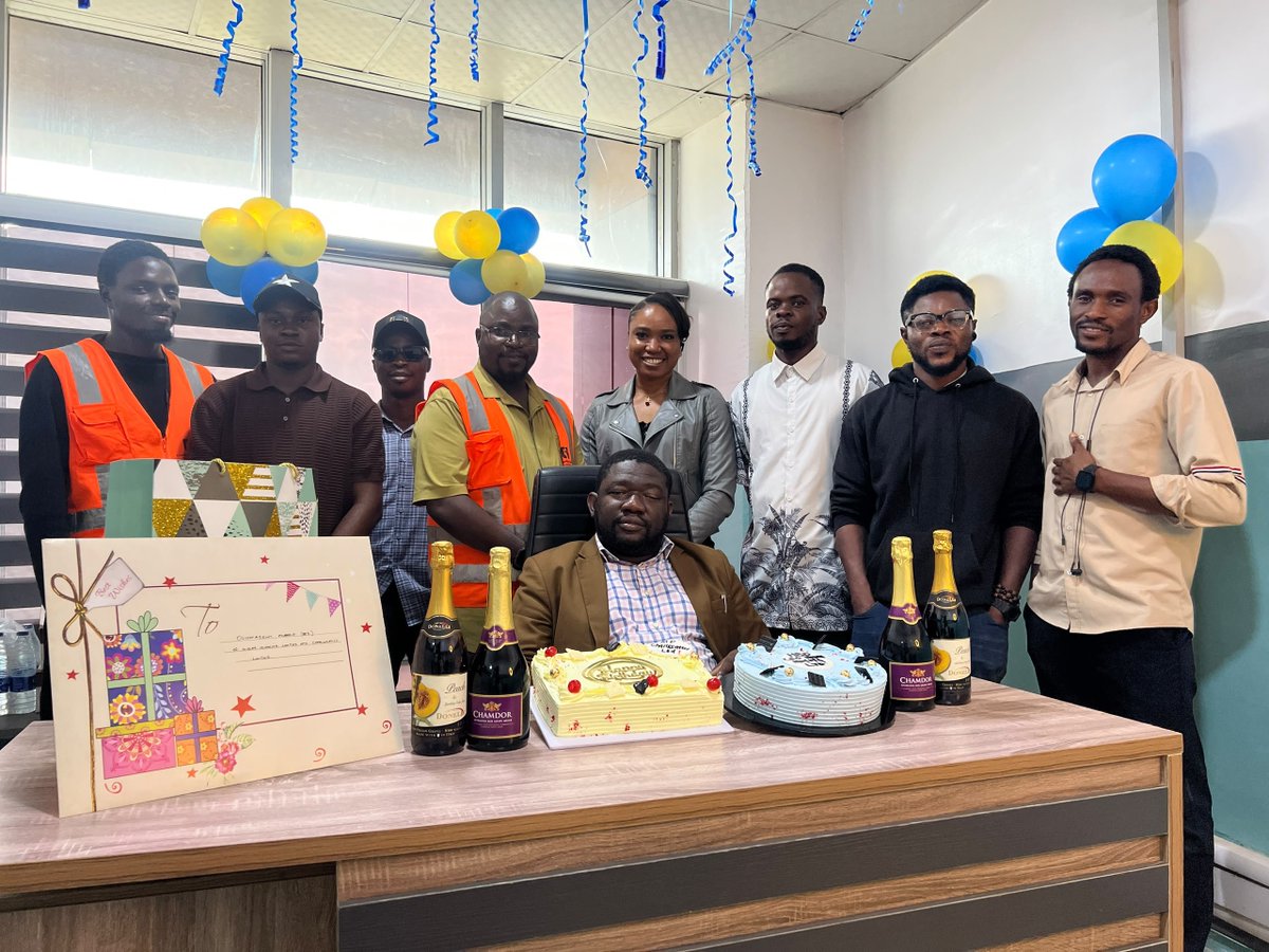 charissatics's tweet photo. The Charissatics team came together to surprise our Managing Director with a special in-office celebration, recognizing not just another year of life, but the leadership, guidance, and commitment he brings to the team every day.
Happy Birthday once again to our 
#Charissatics https://t.co/hATAsJQtKP