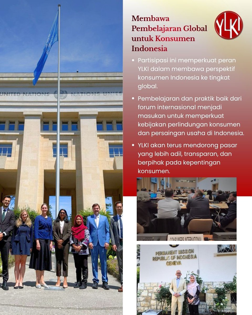 YLKI_ID's tweet photo. Dari Indonesia ke Jenewa: Membawa Suara Konsumen ke Forum Global

Tahukah kamu bahwa isu perlindungan konsumen tidak hanya dibahas di tingkat nasional, tetapi juga menjadi agenda penting dunia? https://t.co/70hGcAypCx