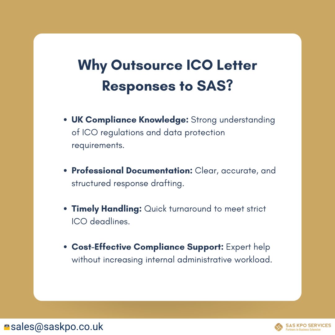 kpo_sas's tweet photo. Making compliance work easier for your team.
Handling ICO correspondence can take time and requires careful attention.
#outsourcingexperts #sas #icoletter #compliancesupport #ukaccountants #dataprotection https://t.co/Jro2uYLh8A