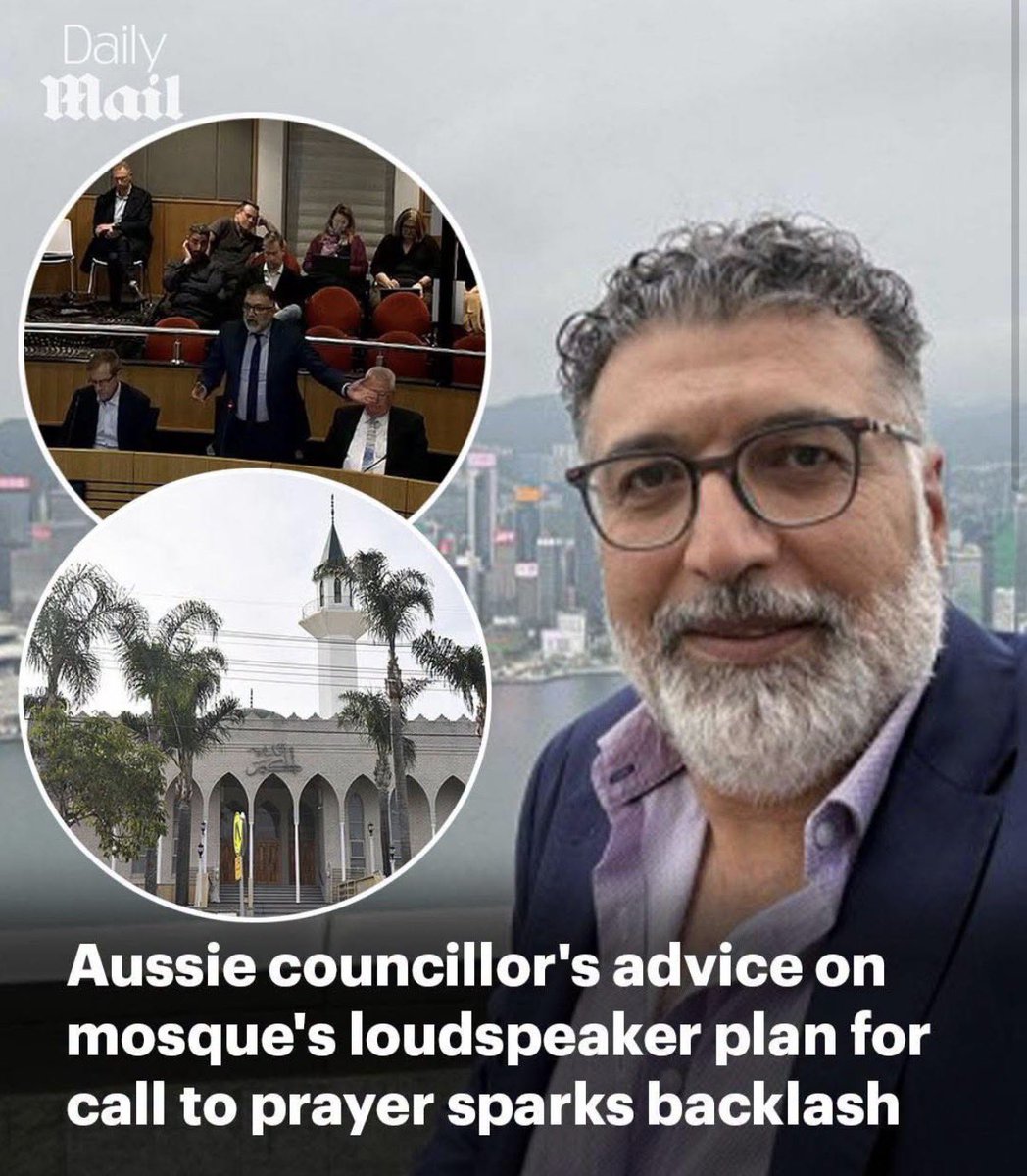 TruthFairy131's tweet photo. A Sydney councillor has sparked a heated debate by suggesting residents living near Australia's biggest mosque 'close their windows' if they don't want to hear weekly Muslim prayers being broadcast from a loudspeaker.

Get these entitled disrespectful hostile people out of our country.

Who the hell do they think they are? 🤨

We are not tolerating this crap in Australia 🇦🇺 

It might have worked in other Western countries but not in our nation 😡