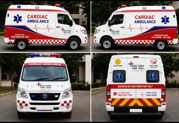 SunetraA_Pawar's tweet photo. Doctors For You यांच्या वतीने बीड जिल्हा प्रशासनाला अत्याधुनिक Cardiac Ambulance प्रदान करण्यात आली.

या जीवनरक्षक सुविधेमुळे बीड जिल्ह्यातील आपत्कालीन आरोग्य सेवांना मोठे बळ मिळणार असून, हृदयविकाराच्या रुग्णांना अधिक जलद, सक्षम आणि अत्याधुनिक वैद्यकीय सेवा उपलब्ध होण्यास महत्त्वपूर्ण मदत होणार आहे.

बीडच्या आरोग्य व्यवस्थेला बळकटी देणाऱ्या या मोलाच्या योगदानाबद्दल Doctors For You संस्थेचे मनःपूर्वक आभार.

#Beed