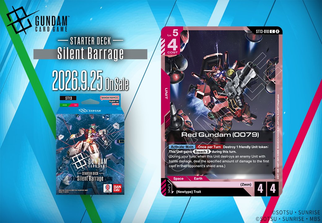 GUNDAM_GCG_ENG's tweet photo. [ST13 Starter Deck Card Showcase]

Introducing Red Gundam (0079)!

Included in the Silent Barrage [ST13] starter deck scheduled to release September 25!

▽Product Info
https://t.co/iKkPWNXMIe

#GCG
#GundamCardGame
#GQuuuuuuX https://t.co/IyC2DelICW