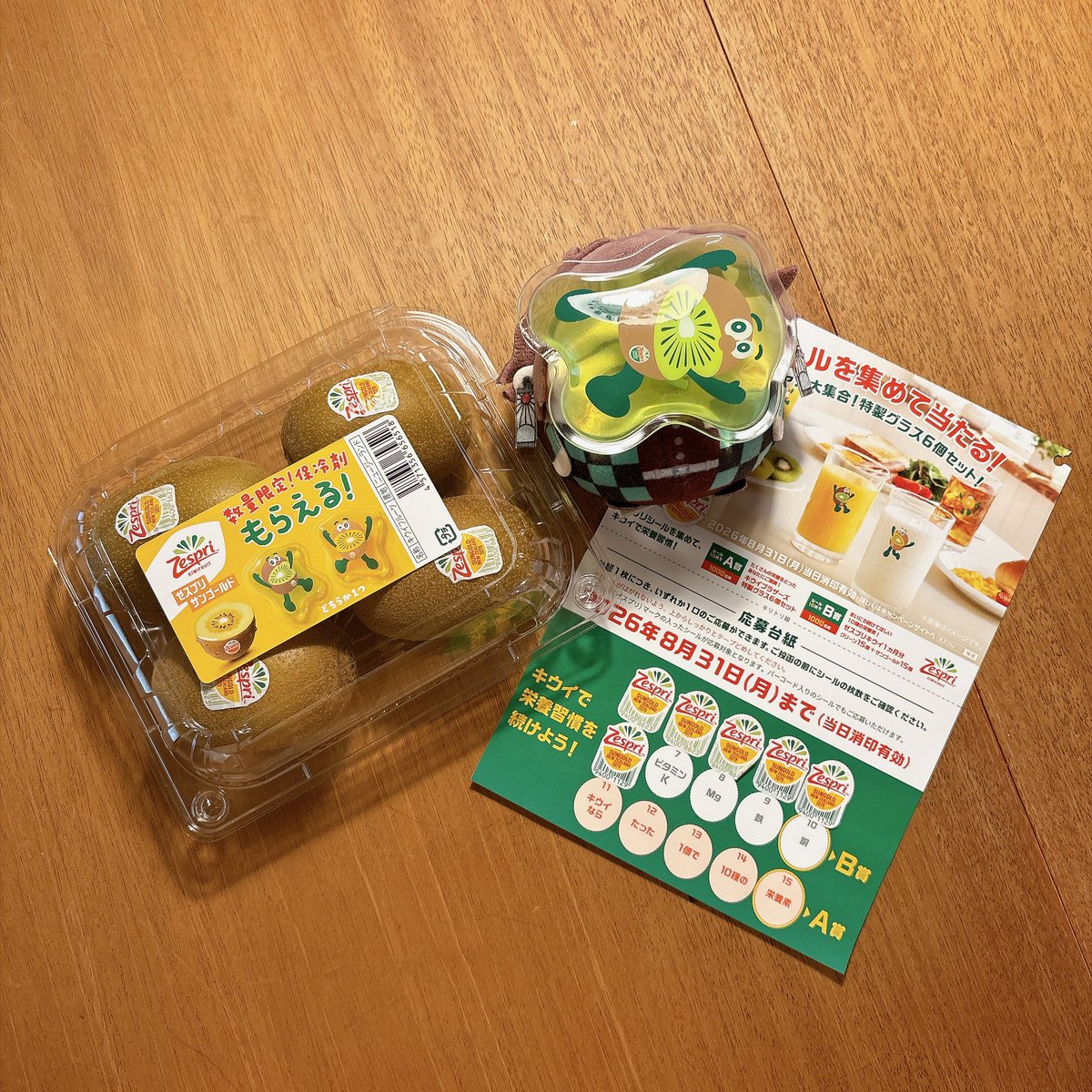 ko_ko_kmt's tweet photo. 今年も集めてます🥝保冷剤ぷにぷにで気持ちいい〜 https://t.co/PT7cs6846X