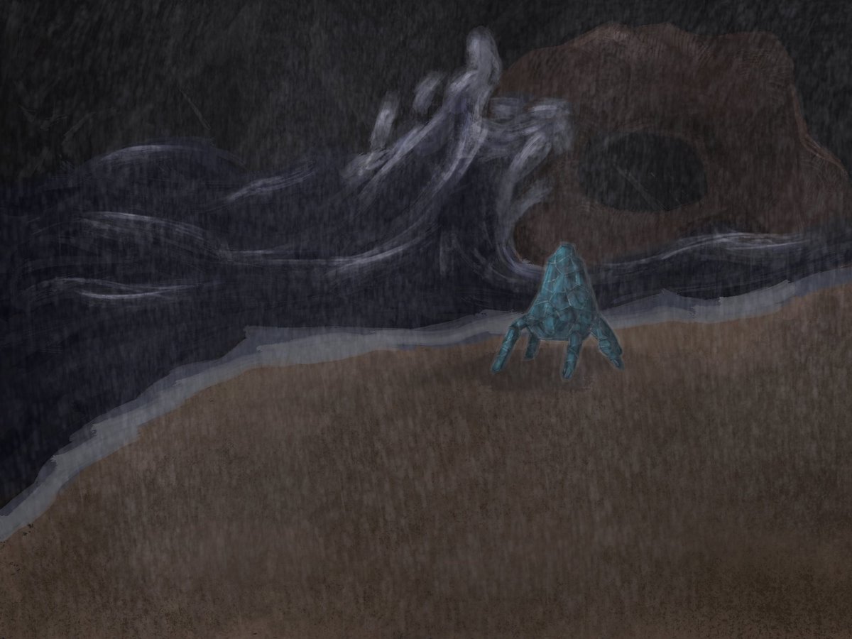 Banchii666's tweet photo. I loved the image of Adrian standing alone in the pouring rain in the dome so I drew it #phm https://t.co/jM610s2u04