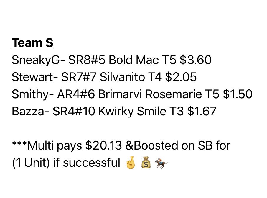 Smithy’s Racing+Sport Tips 💫🏇 tweet media
