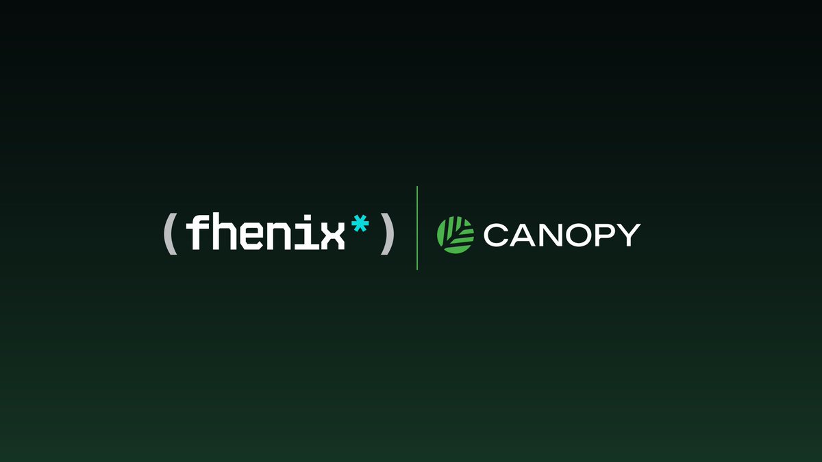 tofade71142's tweet photo. Breaking: Canopy integrates @fhenix  FHE tools for private onchain apps! Data encrypts in the wallet, processes securely off-chain, and returns verifiable results on-chain — all via simple TypeScript. Perfect @CNPYNetwork https://t.co/HLeaOKr9s9
