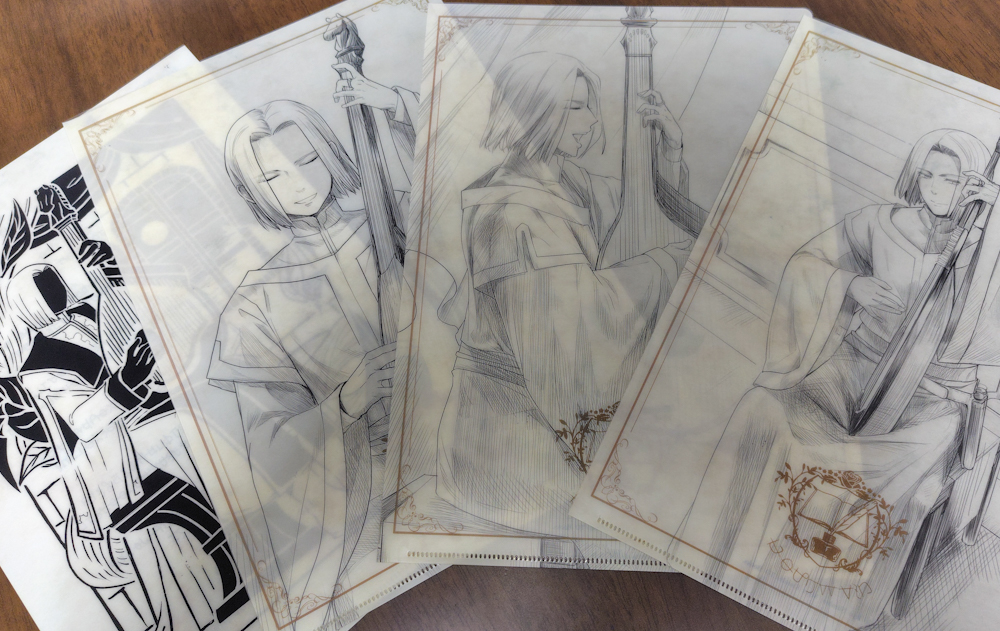 chikarikomori's tweet photo. フェルディナンドの館にて7話のフェルディナンド様の姿絵は、3部コミカライズの波野先生の絵を使用させて頂きました。波野先生、ご了承頂き誠にありがとうございました…！
（写真は領主の養女展でウキウキで買った姿絵クリアファイルセットです。めちゃおすすめです） https://t.co/TQyehCLseC