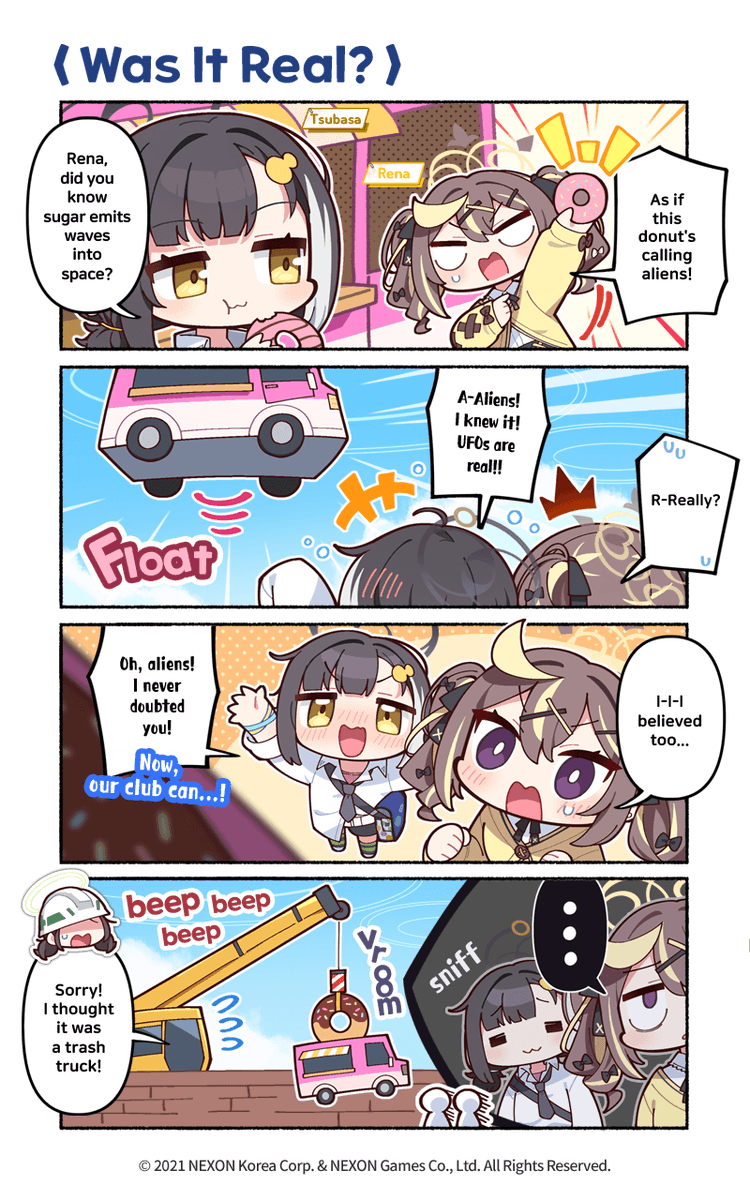 EN_BlueArchive's tweet photo. [Official 4-Panel Manga] Ep. 249
Brought to you by @donmin_h!

She acts all skeptical, but Rena's already been drawn in too…!

#BlueArchive #BlueArchive4PanelManga https://t.co/cO0lBY43gR