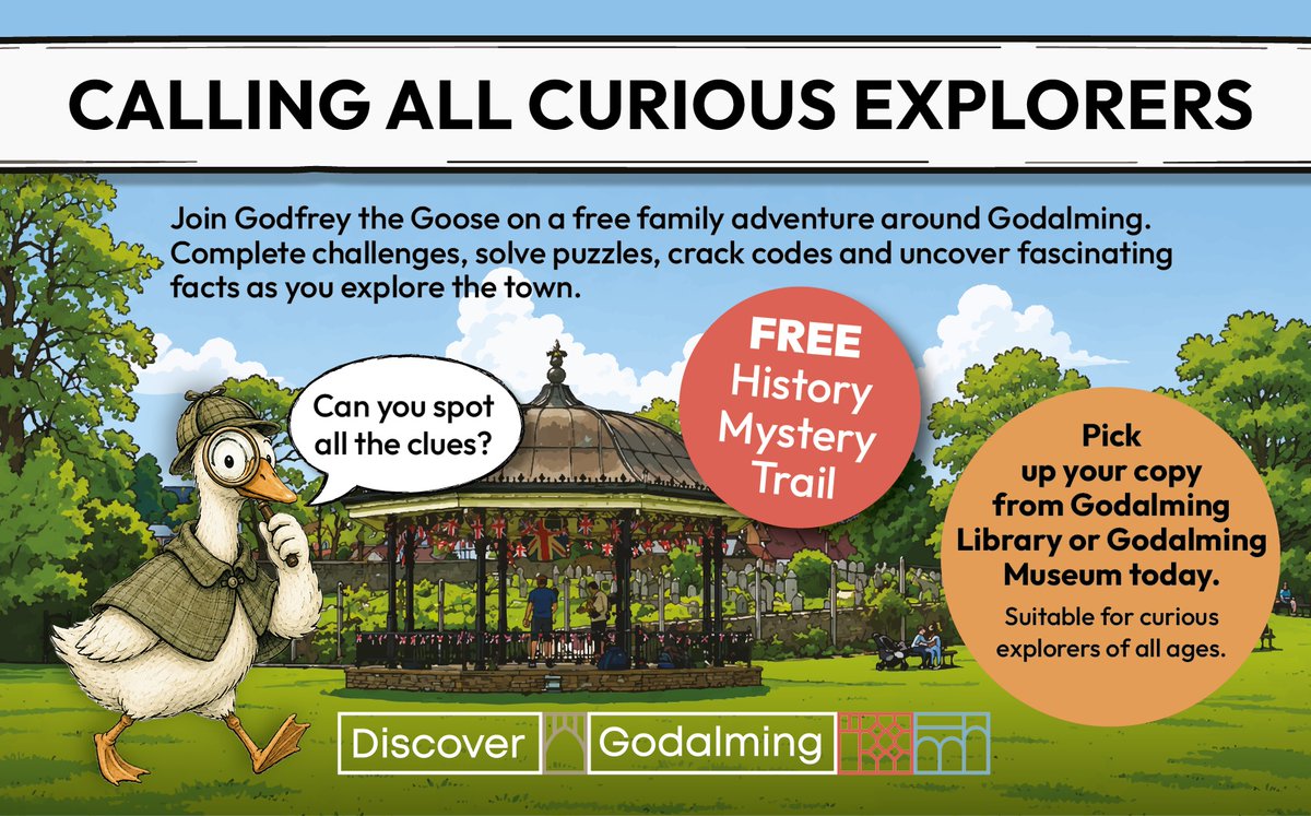 godalmingtc's tweet photo. Meet Godfrey Goose and join the  Free History Mystery trail in Godalming. https://t.co/Faf2qVI5y2