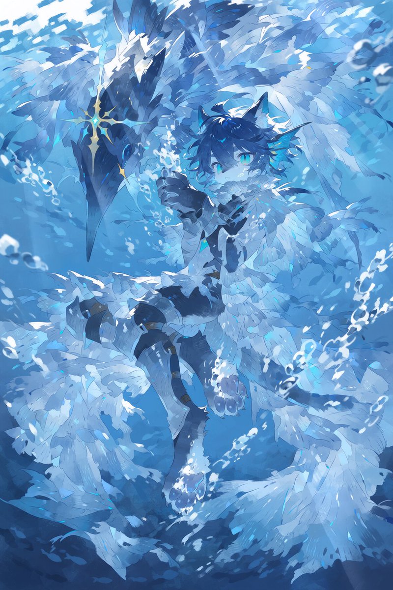 wanjumiao65535's tweet photo. 🧬🐱🐟🪼
Made with NovelAIDiffusion V5 https://t.co/9ayJ3fYg5y
