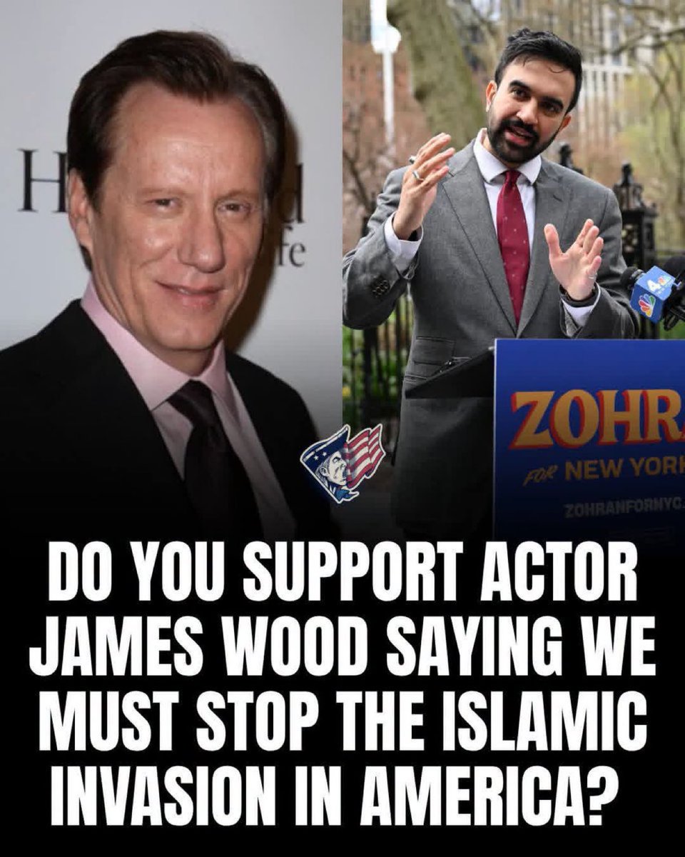 RealMelGibson01's tweet photo. DO YOU SUPPORT ACTOR JAMES WOOD SAYING WE MUST STOP THE ISLAMIC INVASION IN AMERICA? https://t.co/4FlmWydW2a