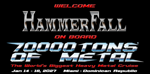 70000tons's tweet photo. @HammerFall will set your Hearts On Fire onboard #70000TONS OF METAL 2027, The Original, The World’s Biggest Heavy #MetalCruise!

The 'E'ra of steel awaits... https://t.co/JzuFz5fdyQ