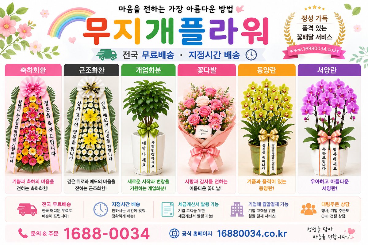 digksqka005's tweet photo. 🌸 무지개플라워 전국꽃배달 🌸
📞 1688-0034
🌐 https://t.co/2WiQOyBZC4
💝사랑, 감사, 위로…
🎉말로 다 못한 마음을 꽃으로 전하세요
🚚 전국 무료배송
 ✔  시간지정가능
💐 고급 꽃다발 &amp; 화환 전문
 ✔지금 전화 또는 홈페이지로 간편 주문! https://t.co/KQdd5QtAgW