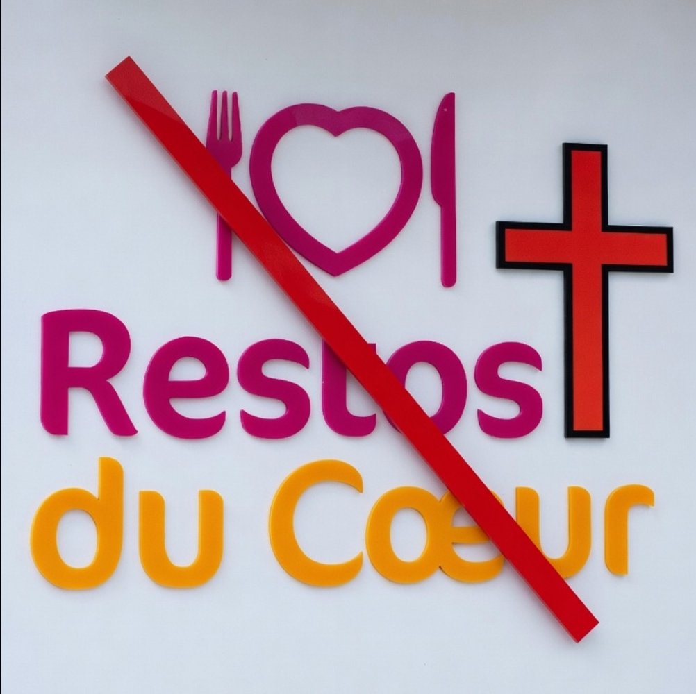 Patriotes2026's tweet photo. Les restos du coeur n'acceptent plus la bouffe qui n'est pas hallal.  Qu'ils aillent se faire foutre, on ne nourrit pas les envahisseurs. https://t.co/miPbG3ZNwh