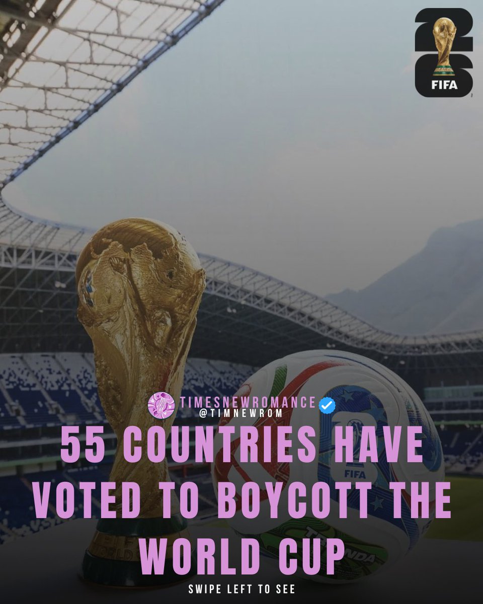 TimNewRom's tweet photo. European Nations Have Agreed To Boycott All FIFA Competitions, Including The World Cup

This comes after an emergency meeting on Thursday resolved to reject FIFA president Gianni Infantino's plan to sell stakes in the Cup to private equity.

#worldcup #worldcup2026 #soccer #fifa https://t.co/5wLefpcHgU