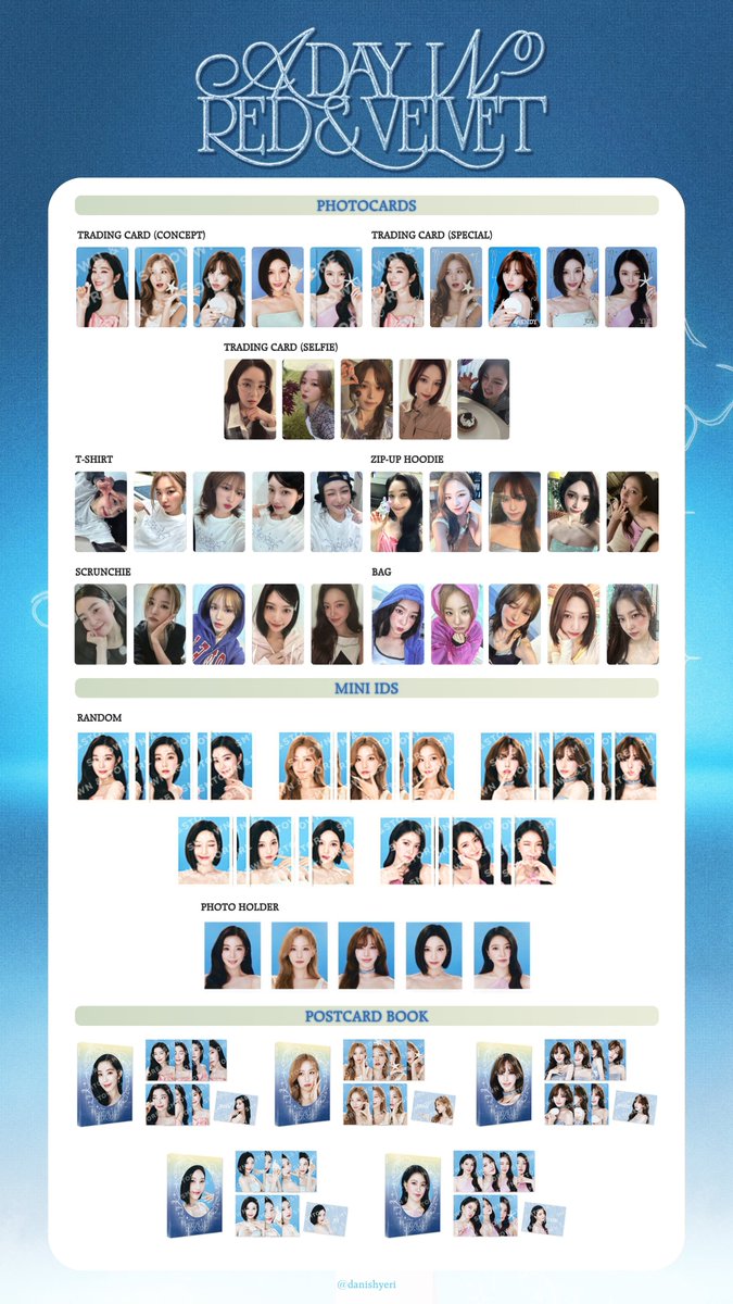 danishyeri's tweet photo. updated: 2026 Red Velvet FAN-CON <A Day in Red &amp; Velvet> OFFICIAL MERCHANDISE OT5 paper goods template (photocards, mini ids, postcards)   

🔗https://t.co/vt48oGQMT8 

#RedVelvet #레드벨벳 #RedVelvet_ADayinRedandVelvet #RedVelvet_FANCON https://t.co/irSmIMvTxV