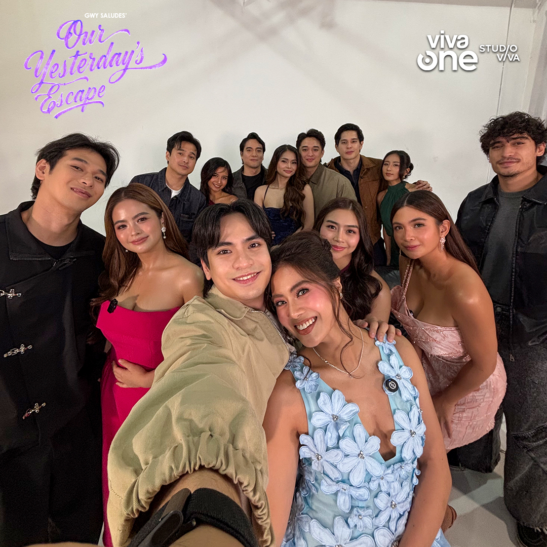 StudioVivaPH's tweet photo. Just a bunch of people who gave us a story to love💜

Here's a little moment from yesterday with our UNIVERKADA, together with Author Gwy Saludes and Direk Gino M. Santos. Our hearts are so full✨

Our Yesterday's Escape coming soon on Viva One.

#OurYesterdaysEscape
#UniverKada https://t.co/kzcq1D745d