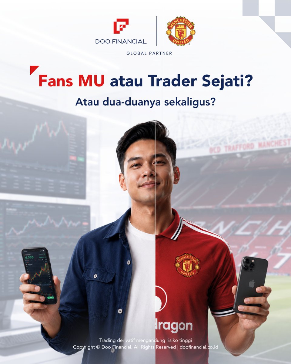 Doofinancial_ID's tweet photo. Match ManUtd di layar kiri. Pantau market di layar kanan. 👀

Kalau kamu harus memilih, mana yang lebih sulit ditinggalkan: pertandingan Manchester United atau peluang trading yang sedang muncul?

#DooFinancial #ManchesterUnited #MUFC #TradingIndonesia https://t.co/Thz1xIjP90