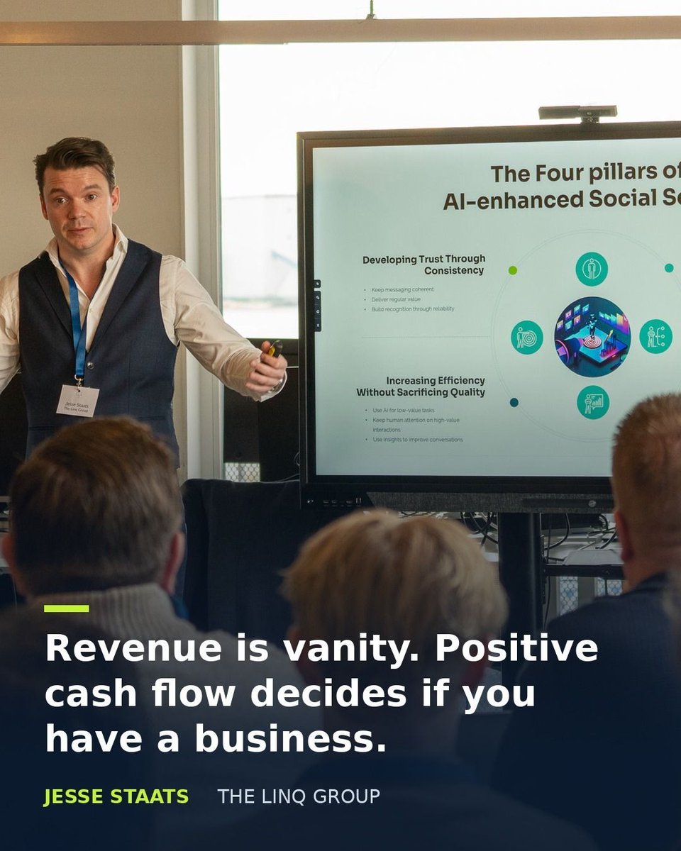 jesse_staats's tweet photo. Revenue is vanity. Margin decides whether you have a business.

You can double revenue and be worse off if each new sale costs more than it brings.

Chase every lead and margin erodes. Focus on the right accounts and it improves.

Growth or margin, what are you optimising for? https://t.co/swUmzv53Z9