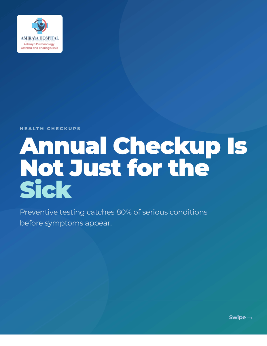 Ashraya_Pune's tweet photo. Feeling healthy doesn't always mean you are. Annual health checkups help detect problems early, giving you the best chance to stay healthy.

#HealthCheckup #PreventiveCare #EarlyDetection #Wellness #AshrayaHospital https://t.co/I21CbA6xRM
