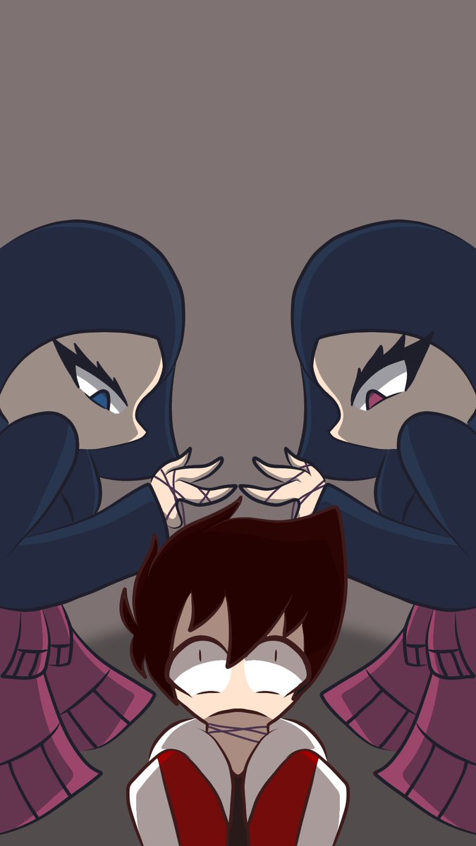 Fyna_MarbleFox's tweet photo. "The only way to punish a guy who breaks his vow...."

"...is..."

"UNALIVE HIM.."

This is what I was thinking if Ameer decided to break their friendship but forgot that Feera had her demon twin (the one with pink eyes).

**she didn't want that demon in the first place** https://t.co/2tS7NlbE8T