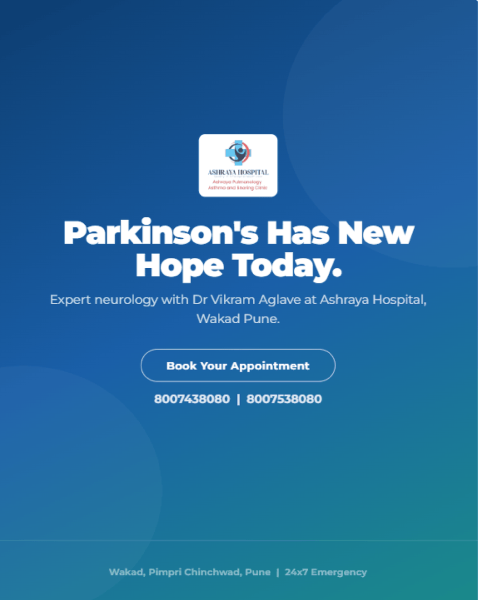 Ashraya_Pune's tweet photo. Parkinson's disease can begin with subtle signs long before tremors appear. Early diagnosis and expert care can help improve quality of life.

#ParkinsonsAwareness #Neurology #BrainHealth #EarlyDiagnosis #AshrayaHospital https://t.co/ajB7QORiVv