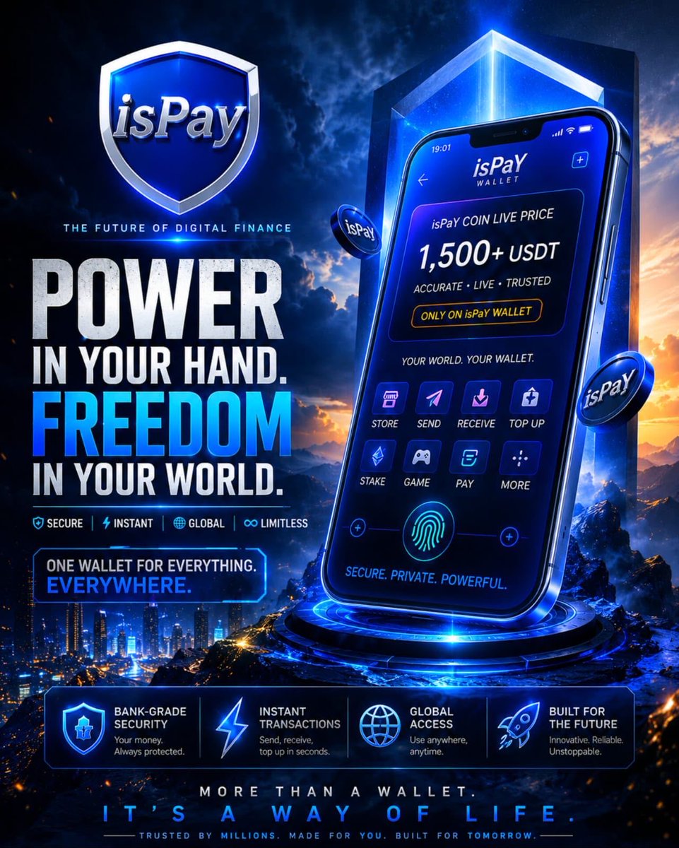 ispayglobal's tweet photo. The Official Price Starts Here.
ISPAY WALLET.

For the most accurate real-time ISPAY price, always use ISPAY Wallet as your official price reference. https://t.co/dWcjj7liZi