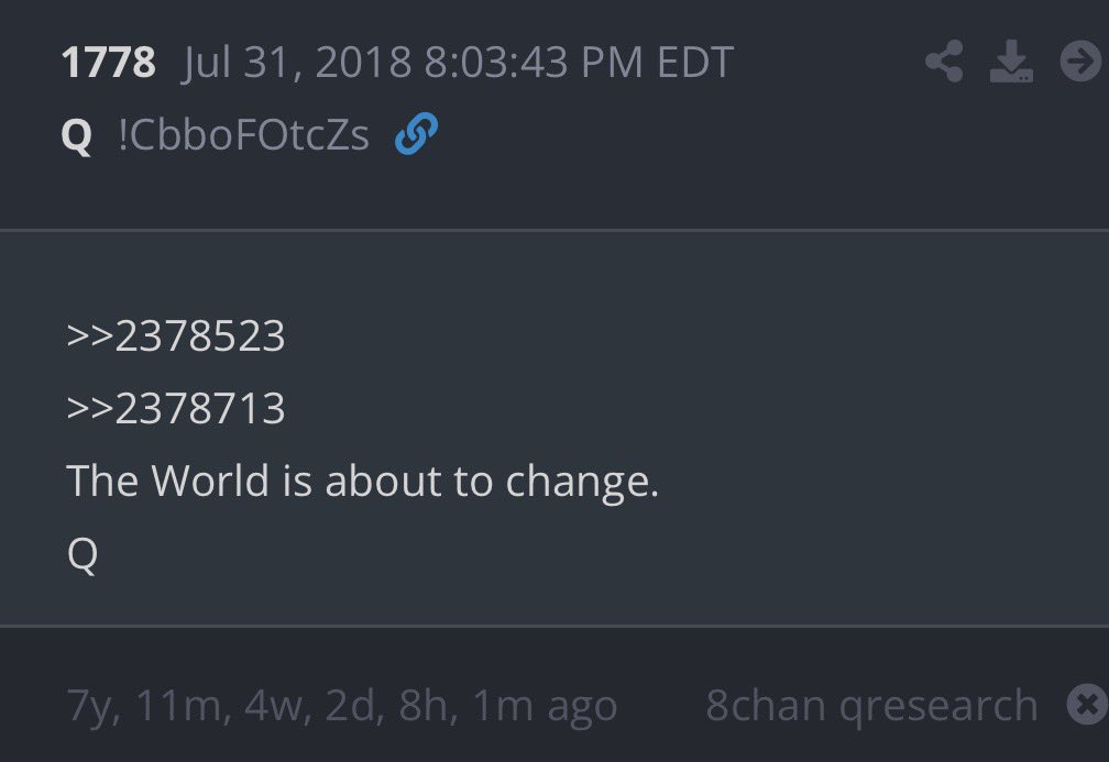 HKracken's tweet photo. The World is about to change.
Q

Today’s Q Delta https://t.co/KjOJyL0Fjg